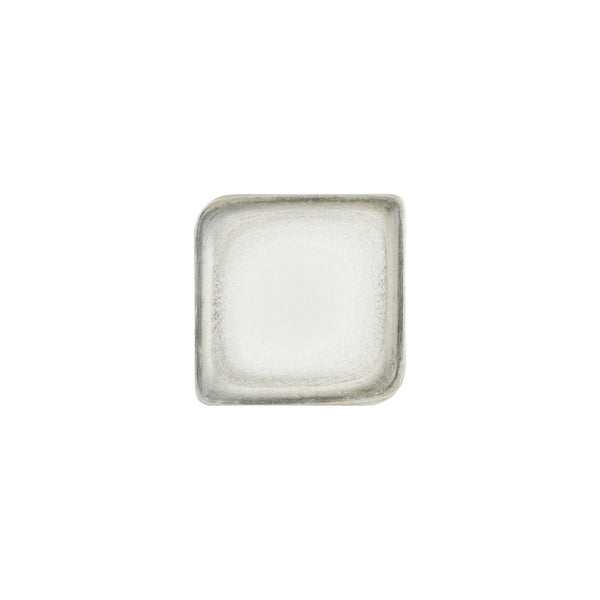 Turgla Ephyra 7.5Inch  x 7.5Inch  Square Gray Vitrified Plate SKU: T-EPHAR25KR-12