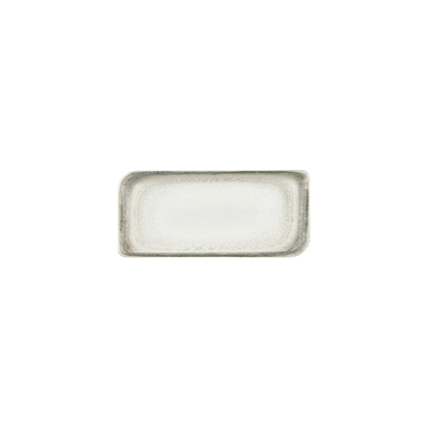 Turgla Ephyra 9.5Inch  x 6Inch  Rectangular Gray Vitrified Plate SKU: T-EPHAR28DT-12