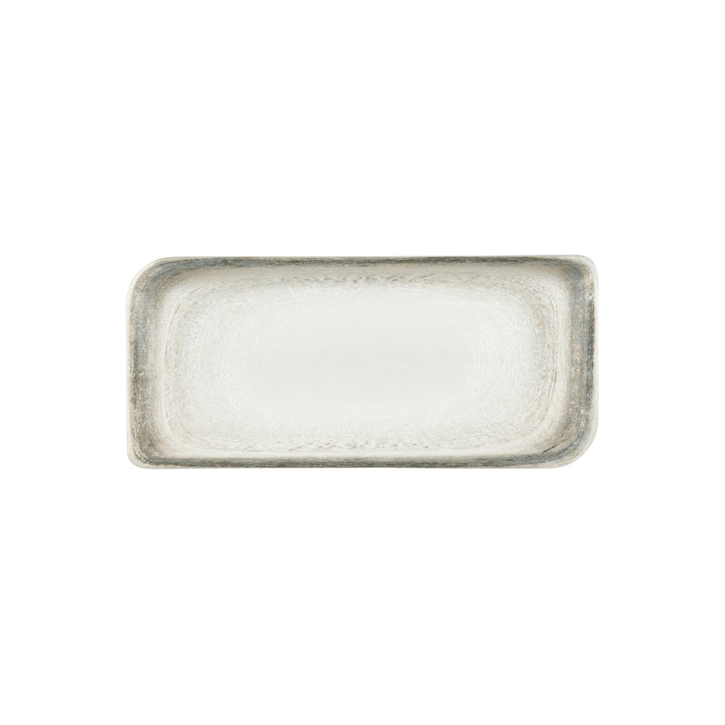 Turgla Ephyra 13.75Inch  x 6.25Inch  x h:0Inch  Rectangular Gray Vitrified Platter SKU: T-EPHAR38DT-6