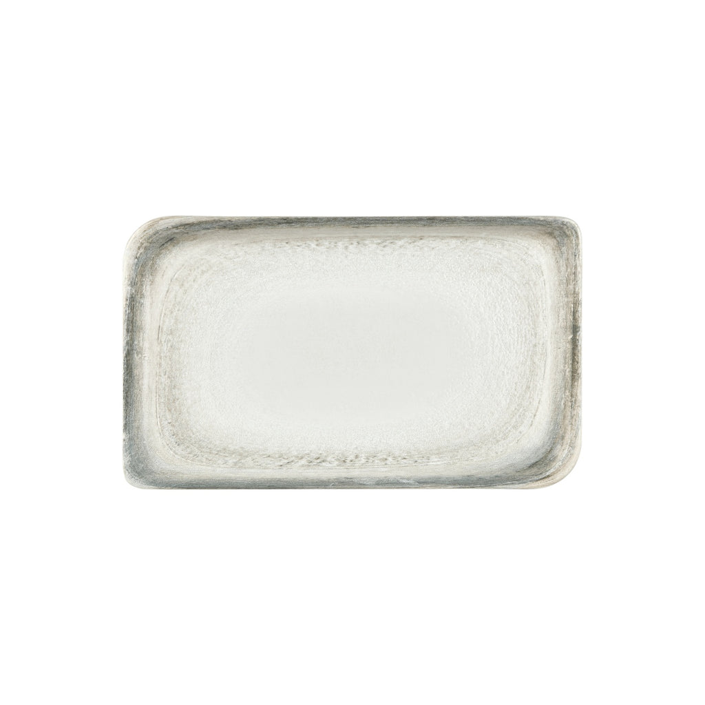 Turgla Ephyra 13.75Inch  x 8.25Inch  x h:0Inch  Rectangular Gray Vitrified Platter SKU: T-EPHAR40DT-6