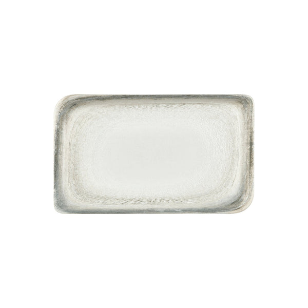 Turgla Ephyra 13.75Inch  x 8.25Inch  x h:0Inch  Rectangular Gray Vitrified Platter SKU: T-EPHAR40DT-6