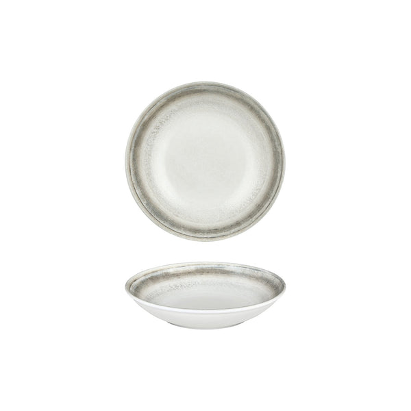 Turgla Ephyra dia.8.25Inch  h:1.25Inch  27 oz. Round Gray Vitrified Deep Plate SKU: T-EPHFL21CK-6