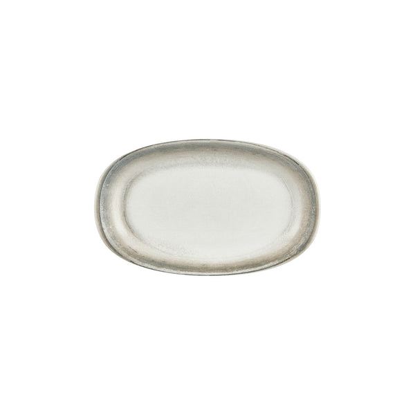 Turgla Ephyra 11.5Inch  x 7Inch  x h:1.25Inch  Oval Gray Vitrified Platter SKU: T-EPHZT29OV-6