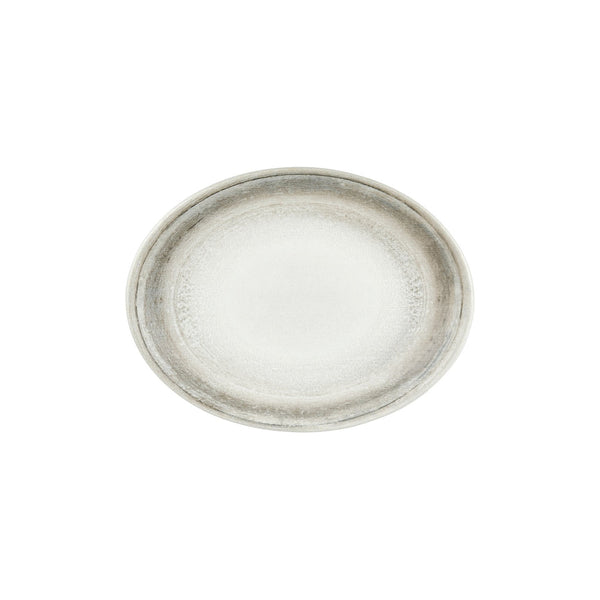 Turgla Ephyra 12.25Inch  x 9.5Inch  x h:1Inch  Oval Gray Vitrified Platter SKU: T-EPHZT31OV-6