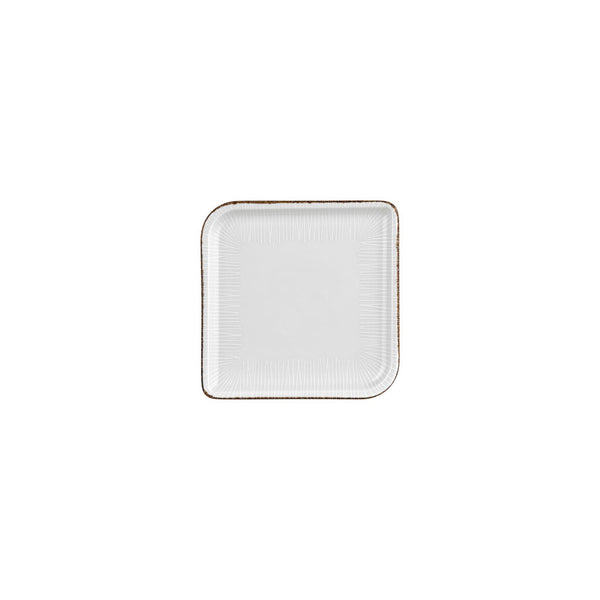 Turgla Grace 6Inch  x 6Inch  Square Brown Vitrified Plate SKU: T-GREAR20KR-12