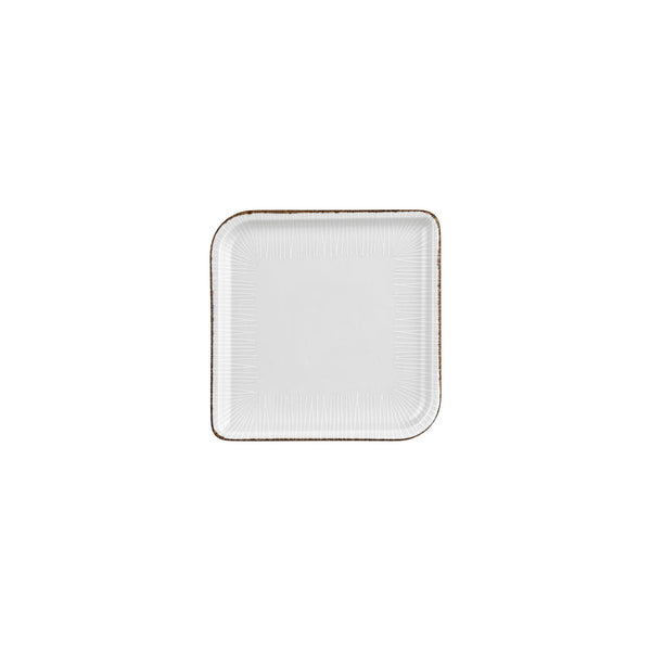 Turgla Grace 7.5Inch  x 7.5Inch  Square Brown Vitrified Plate SKU: T-GREAR25KR-12