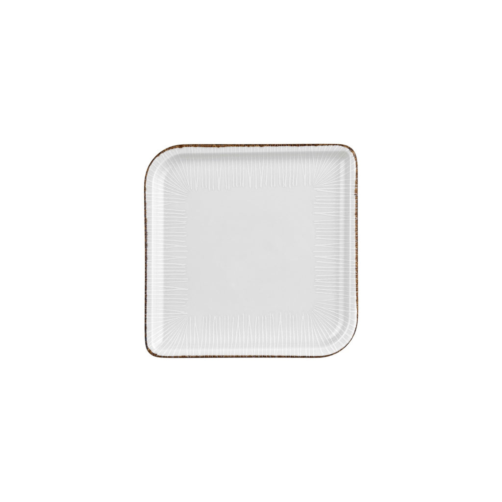 Turgla Grace 8.75Inch  x 8.75Inch  Square Brown Vitrified Plate SKU: T-GREAR30KR-6