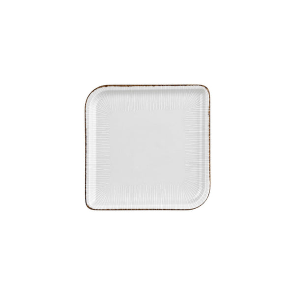 Turgla Grace 8.75Inch  x 8.75Inch  Square Brown Vitrified Plate SKU: T-GREAR30KR-6