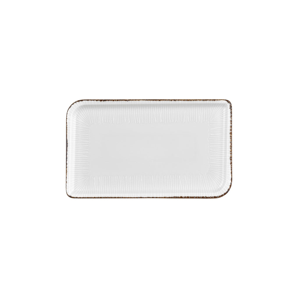 Turgla Grace 11.75Inch  x 7Inch  x h:0Inch  Rectangular Brown Vitrified Platter SKU: T-GREAR34DT-6