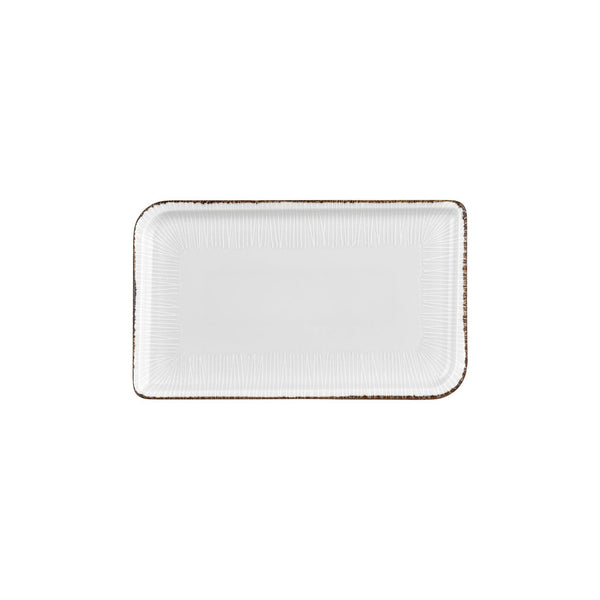 Turgla Grace 11.75Inch  x 7Inch  x h:0Inch  Rectangular Brown Vitrified Platter SKU: T-GREAR34DT-6