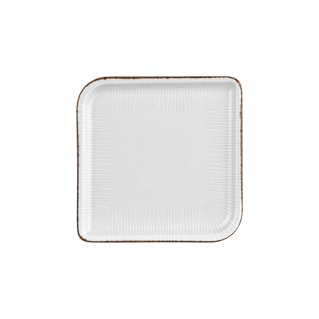 Turgla Grace 11Inch  x 11Inch  Square Brown Vitrified Plate SKU: T-GREAR38KR-6