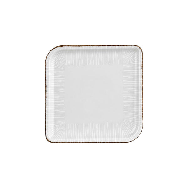 Turgla Grace 11Inch  x 11Inch  Square Brown Vitrified Plate SKU: T-GREAR38KR-6