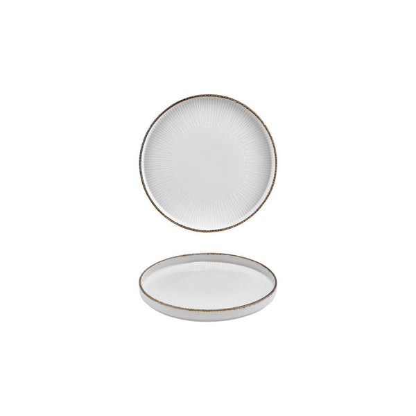 Turgla Grace dia.6.25Inch  Round Brown Vitrified Plate SKU: T-GREHL16RD-6