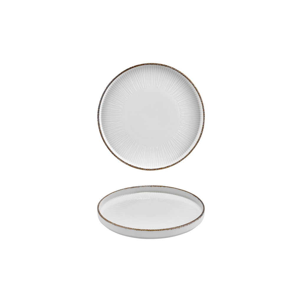 Turgla Grace dia.7.5Inch  Round Brown Vitrified Plate SKU: T-GREHL19RD-6