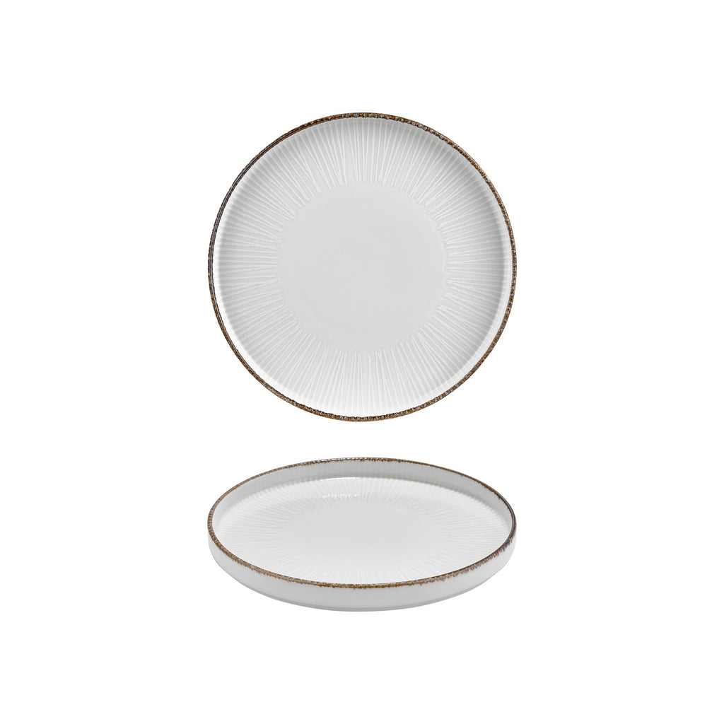 Turgla Grace dia.9Inch  Round Brown Vitrified Plate SKU: T-GREHL23RD-6