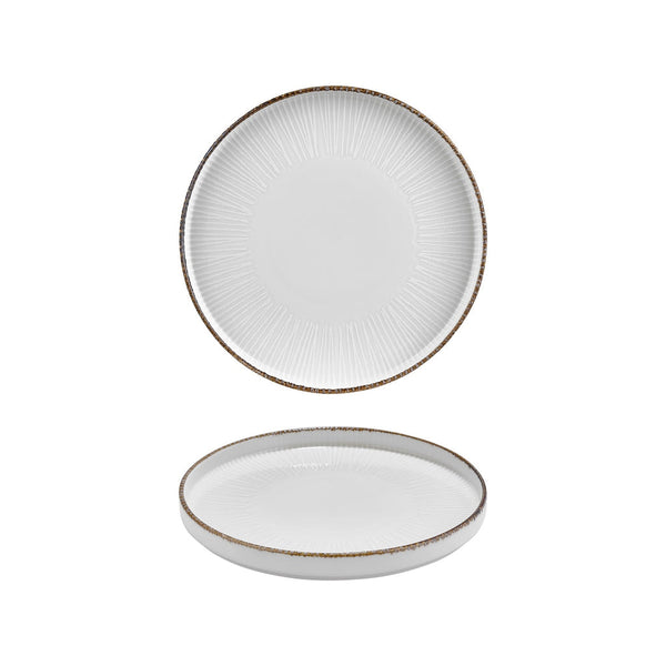 Turgla Grace dia.9.75Inch  Round Brown Vitrified Plate SKU: T-GREHL25RD-6