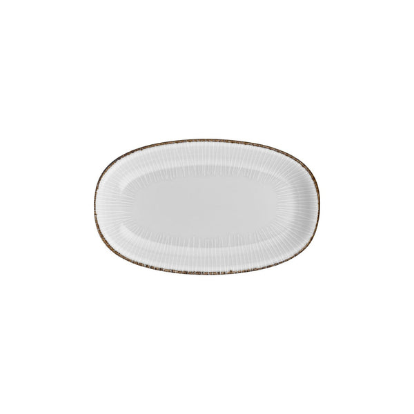Turgla Grace 11.5Inch  x 7Inch  x h:1.25Inch  Oval Brown Vitrified Platter SKU: T-GREZT29OV-6