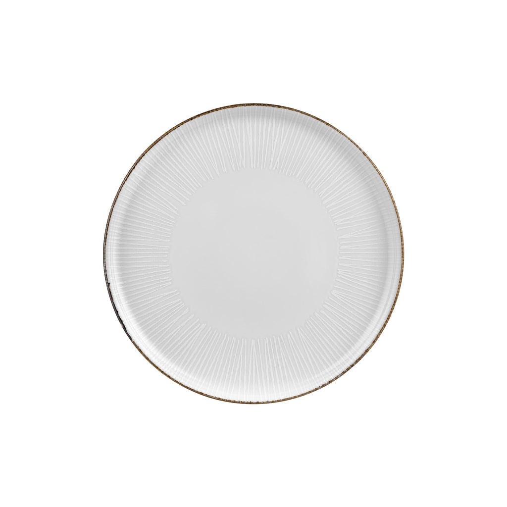Turgla Grace dia.12.5Inch  x 12.5Inch  Round Brown Vitrified Pizza Plate SKU: T-GREZT32PZT-6