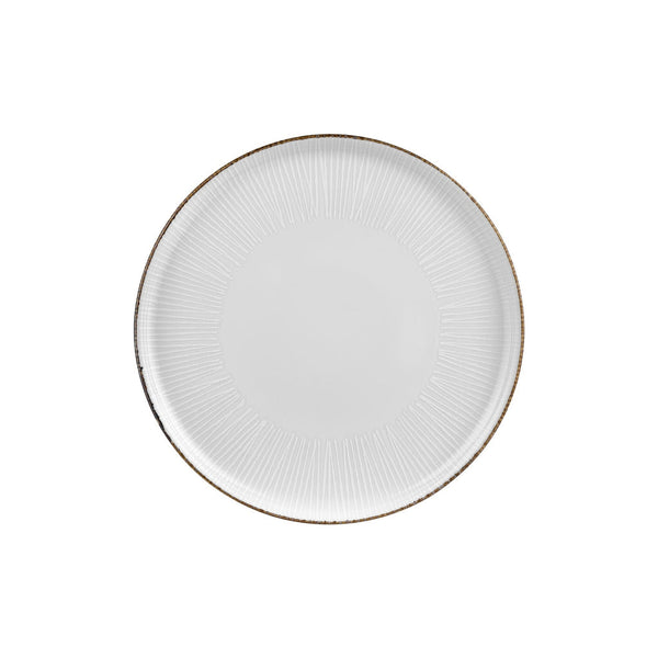 Turgla Grace dia.12.5Inch  x 12.5Inch  Round Brown Vitrified Pizza Plate SKU: T-GREZT32PZT-6
