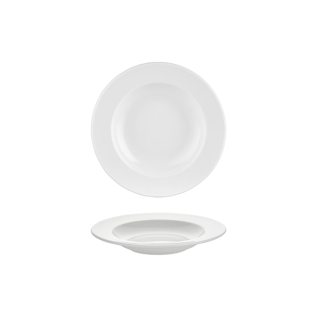 Turgla Banquet dia.9Inch  h:0Inch  10 oz. Round Warm White Vitrified Deep Plate SKU: T-GT23CK-12