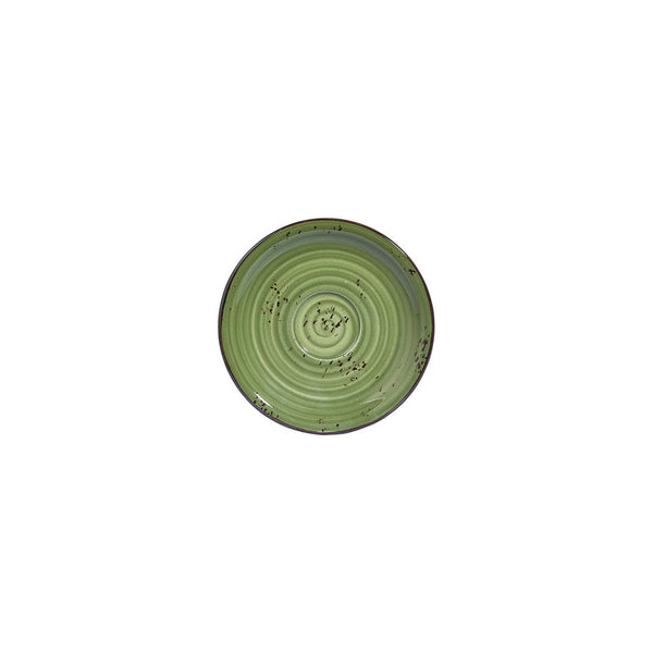 Turgla Breeze dia.6.25Inch  Round Green Vitrified Saucer SKU: T-HABRZT01CT-24