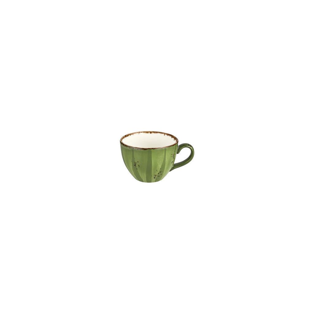 Turgla Breeze dia.2.25Inch  h:2Inch  3 oz. Round Green Vitrified Espresso Cup SKU: T-HABRZT01KF-12