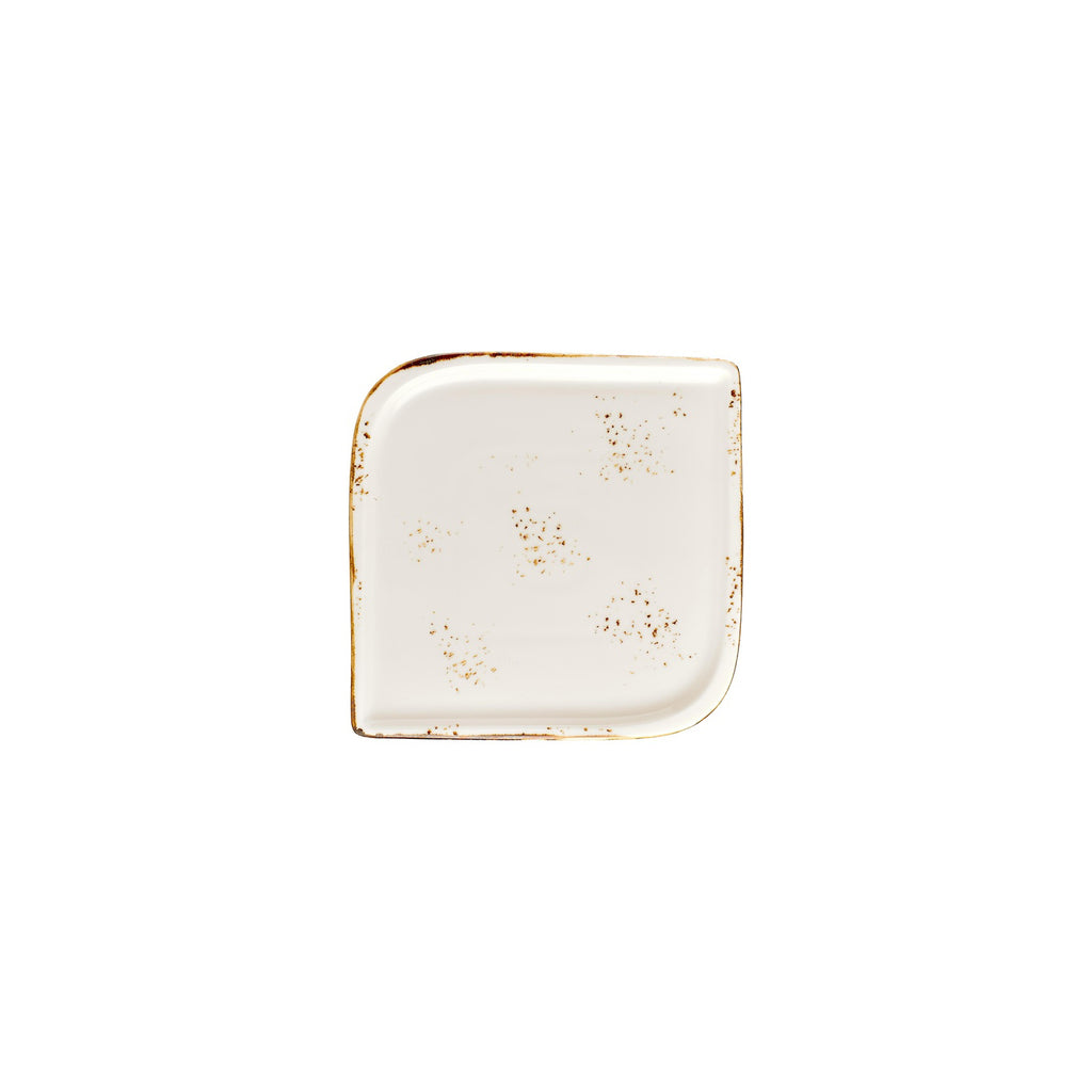 Turgla Harmony Elegance 7.5Inch  x 7.5Inch  Square Brown Vitrified Plate SKU: T-HAELAR25KR-12