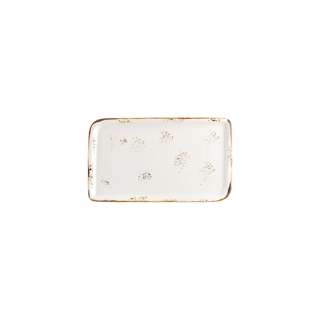 Turgla Harmony Elegance 9.5Inch  x 6Inch  Rectangular Brown Vitrified Plate SKU: T-HAELAR28DT-12