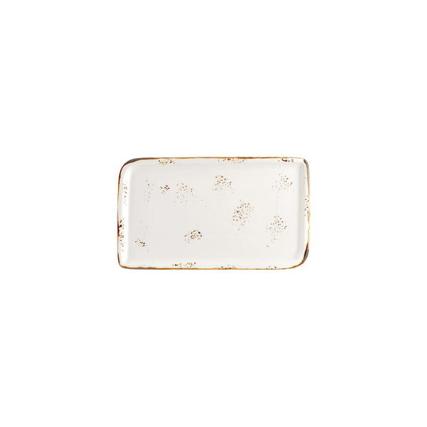Turgla Harmony Elegance 9.5Inch  x 6Inch  Rectangular Brown Vitrified Plate SKU: T-HAELAR28DT-12