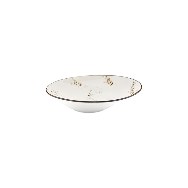 Turgla Harmony Elegance 10.75Inch  x 10.75Inch  x h:0Inch  17 oz. Organic Brown Vitrified Deep Plate SKU: T-HAELGBR27CK-6
