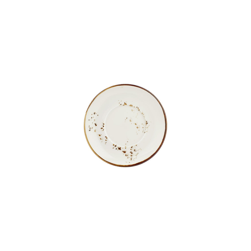 Turgla Harmony Elegance dia.5.5Inch  Round Brown Vitrified Saucer SKU: T-HAELGT01CT-24