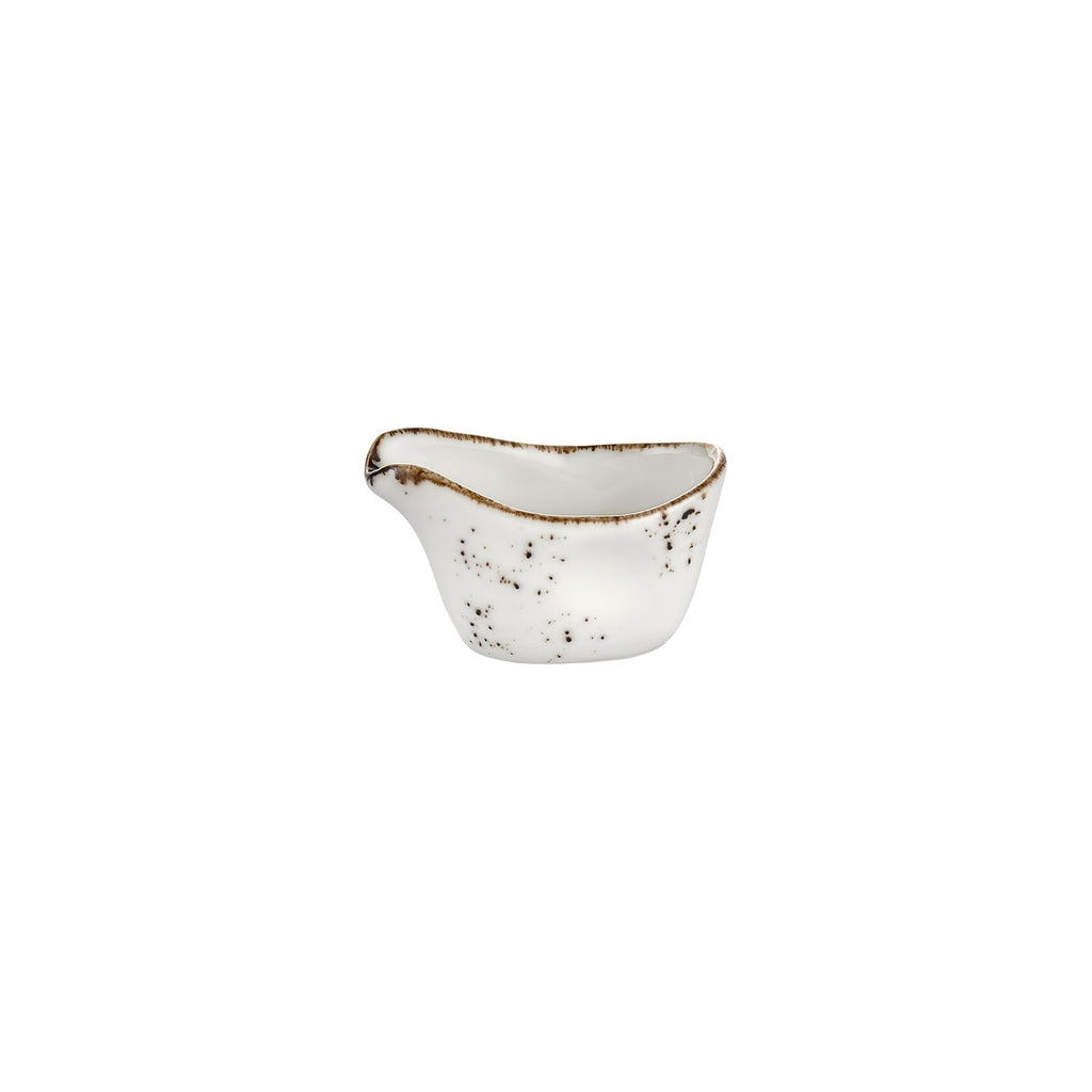 Turgla Harmony Elegance 3.25Inch  x 2Inch  x h:0Inch  2 oz. Oval Brown Vitrified Creamer SKU: T-HAELZT01ST-24