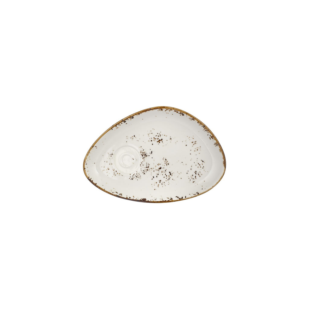 Turgla Harmony Elegance 9.75Inch  x 6.75Inch  x h:0Inch  Organic Brown Vitrified Saucer SKU: T-HAELZT01STB-12
