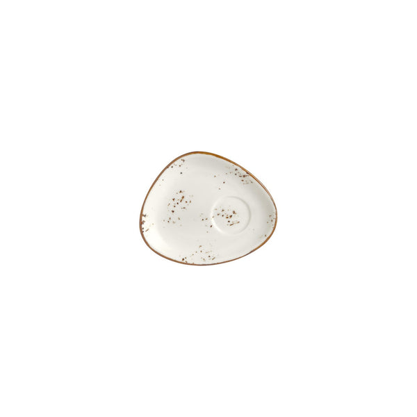 Turgla Harmony Elegance 5.5Inch  x 4.25Inch  x h:0Inch  Organic Brown Vitrified Saucer SKU: T-HAELZT02STB-24