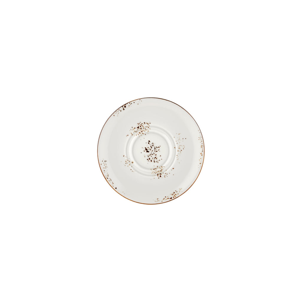 Turgla Harmony Elegance dia.7.5Inch  Round Brown Vitrified Saucer SKU: T-HAELZT19KNS-12