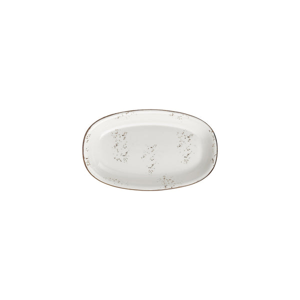 Turgla Harmony Elegance 9.5Inch  x 5.75Inch  x h:1Inch  Oval Brown Vitrified Platter SKU: T-HAELZT24OV-12