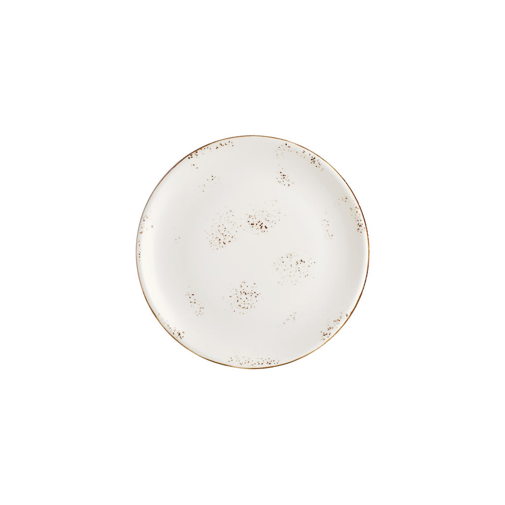 Turgla Harmony Elegance dia.9.75Inch  Round Brown Vitrified Plate SKU: T-HAELZT25DZ-12