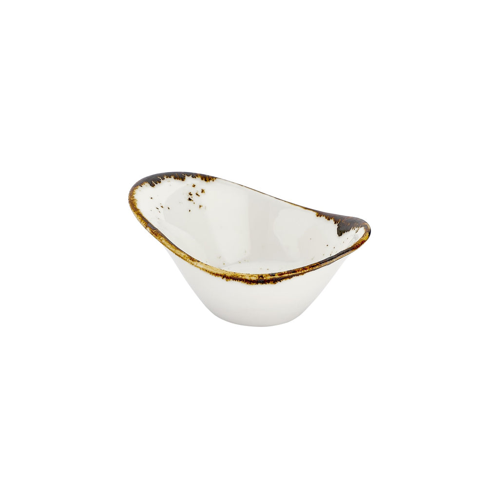 Turgla Harmony Elegance 10.25Inch  x 7.5Inch  x h:0Inch  42 oz. Organic Brown Vitrified Bowl SKU: T-HAELZT26OKS-6
