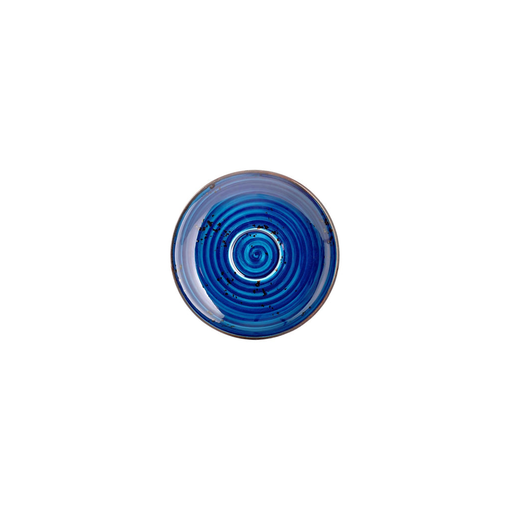 Turgla Enigma dia.6.25Inch  Round Blue Vitrified Saucer SKU: T-HAENZT01CT-24
