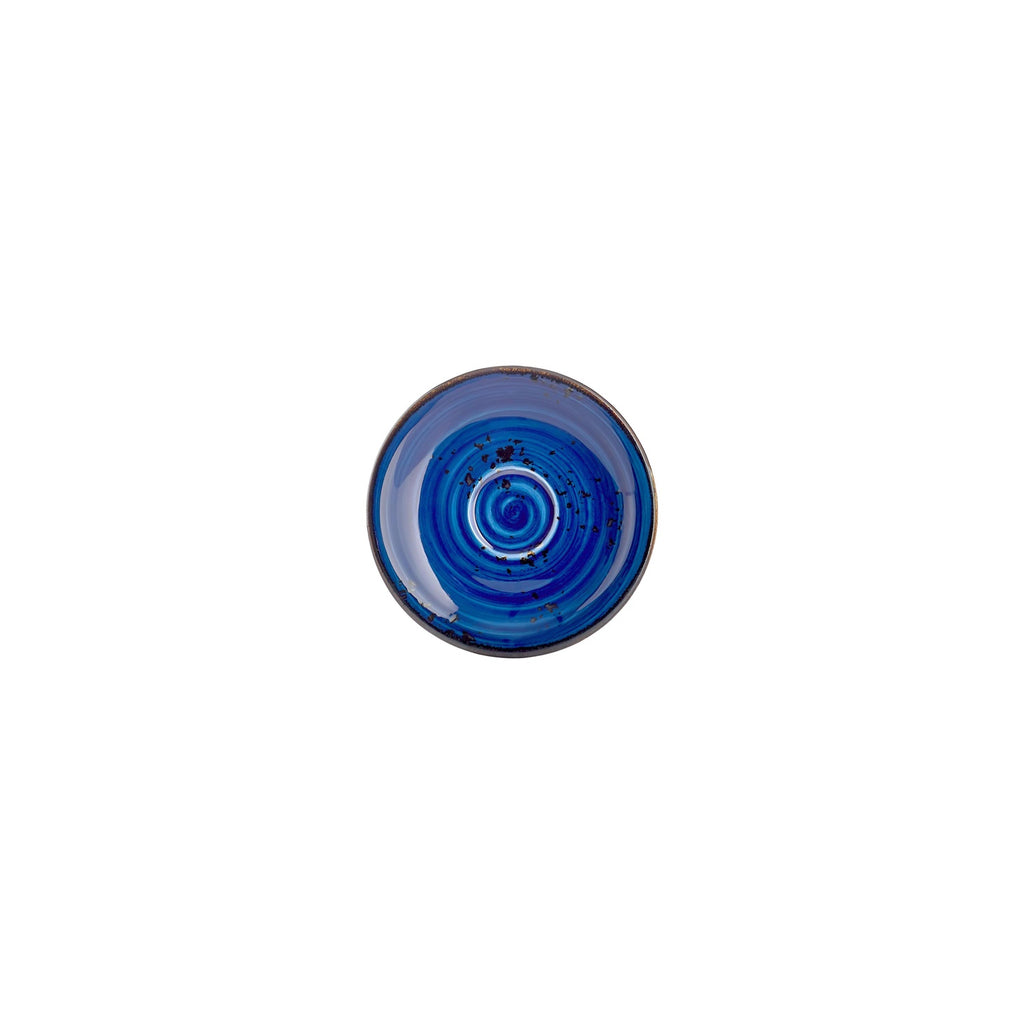 Turgla Enigma dia.4.75Inch  Round Blue Vitrified Saucer SKU: T-HAENZT01KT-24