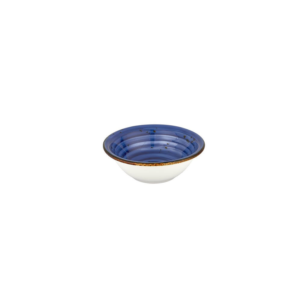 Turgla Enigma dia.6.25Inch  h:2.25Inch  17 oz. Round Blue Vitrified Bowl SKU: T-HAENZT16KS-12