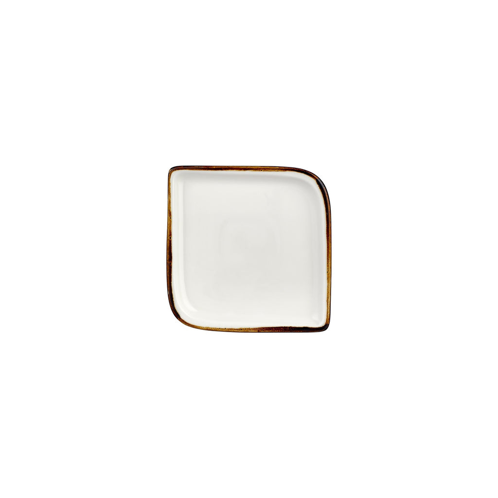 Turgla Gleam 6Inch  x 6Inch  Square Brown Vitrified Plate SKU: T-HAGLAR20KR-12