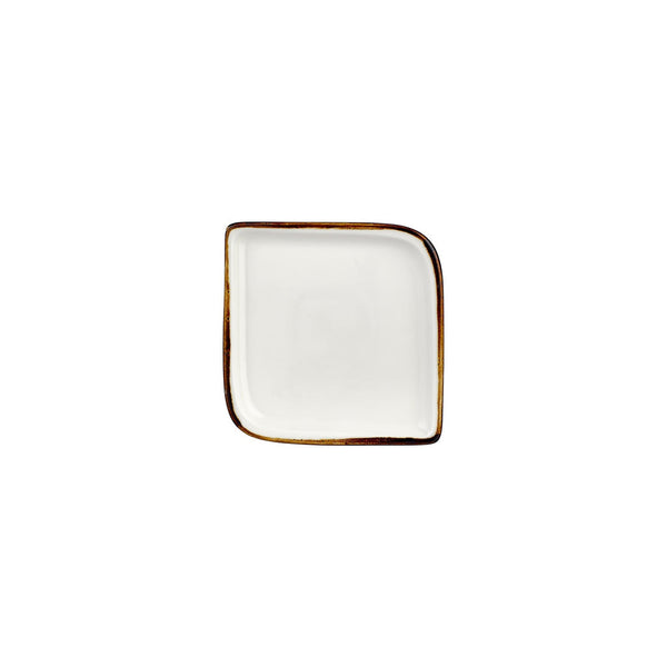 Turgla Gleam 6Inch  x 6Inch  Square Brown Vitrified Plate SKU: T-HAGLAR20KR-12