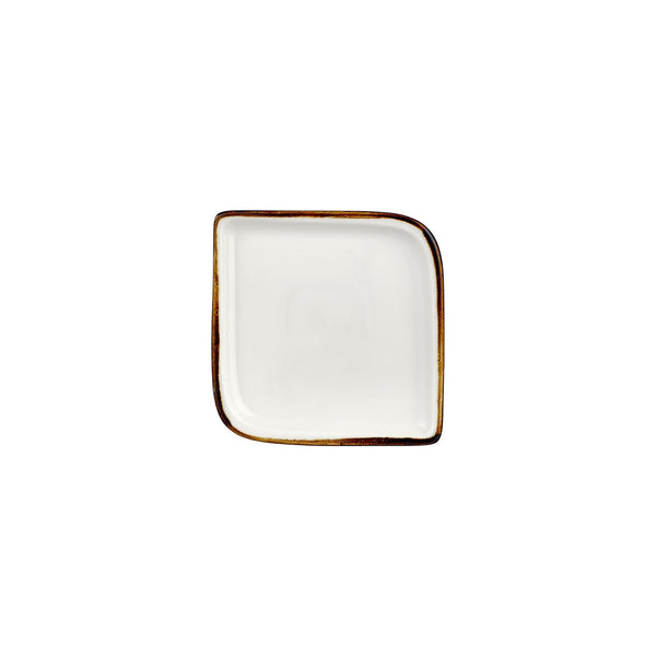 Turgla Gleam 7.5Inch  x 7.5Inch  Square Brown Vitrified Plate SKU: T-HAGLAR25KR-12
