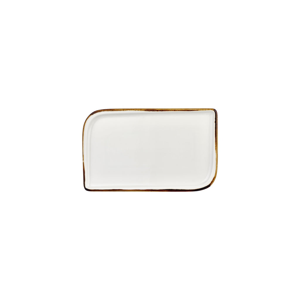 Turgla Gleam 9.5Inch  x 6Inch  Rectangular Brown Vitrified Plate SKU: T-HAGLAR28DT-12