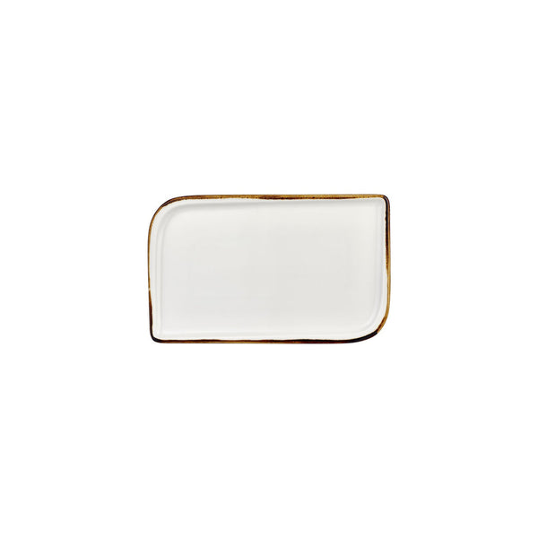 Turgla Gleam 9.5Inch  x 6Inch  Rectangular Brown Vitrified Plate SKU: T-HAGLAR28DT-12