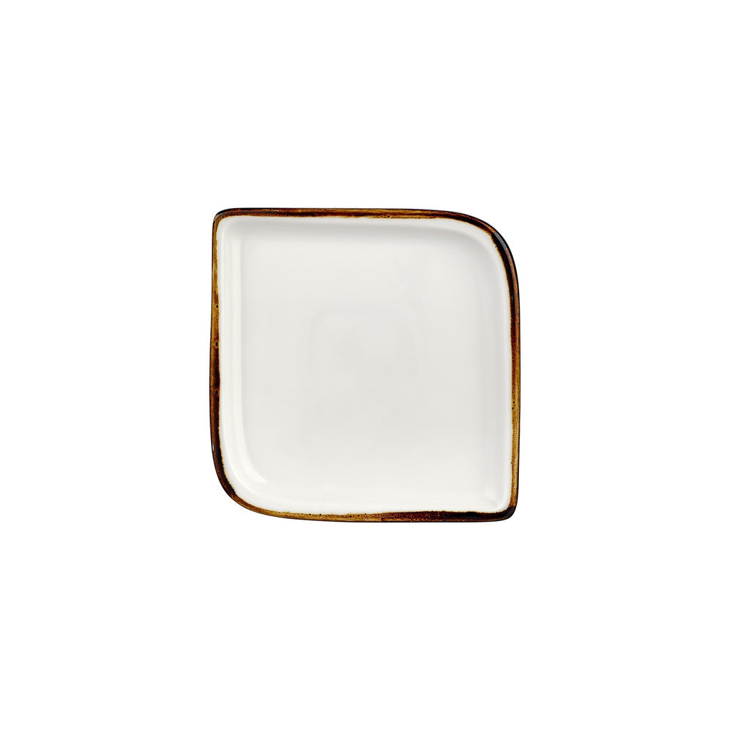 Turgla Gleam 8.75Inch  x 8.75Inch  Square Brown Vitrified Plate SKU: T-HAGLAR30KR-6