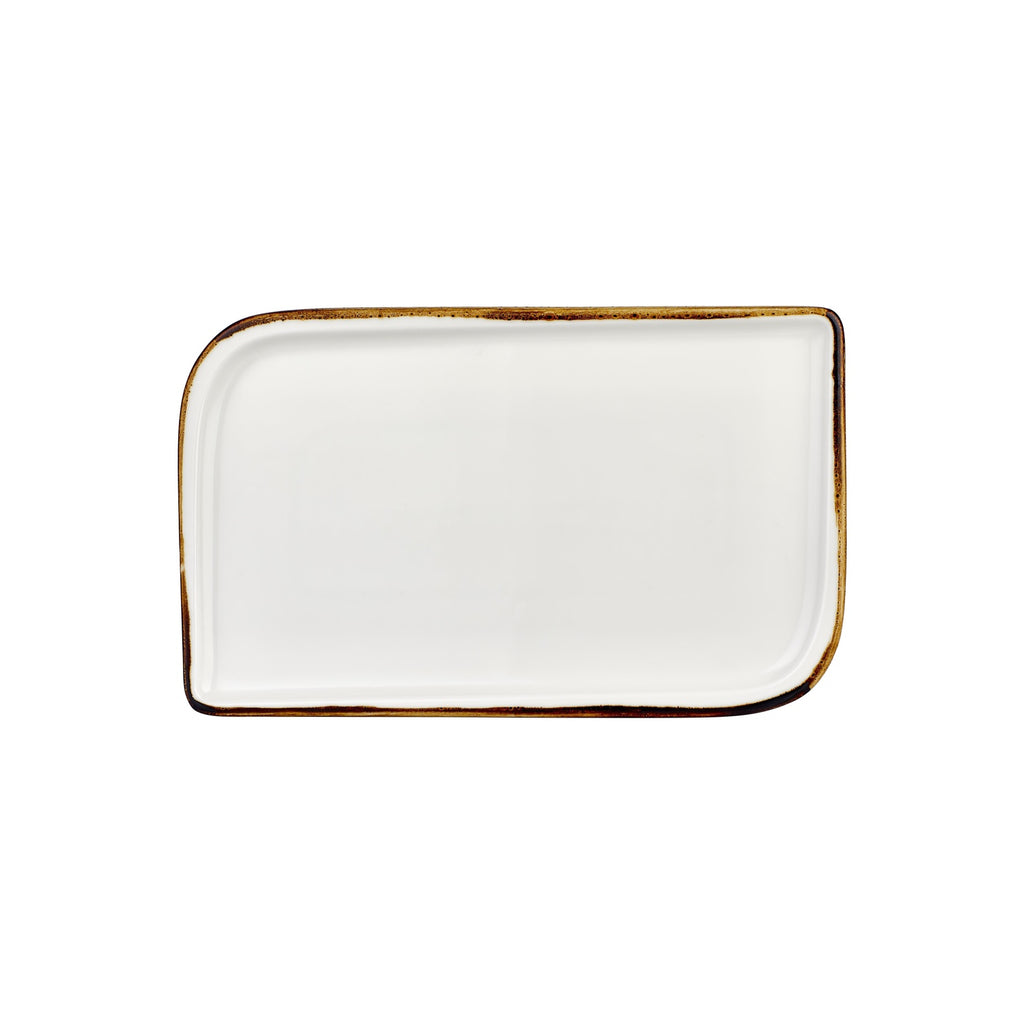 Turgla Gleam 13.75Inch  x 6.25Inch  x h:0Inch  Rectangular Brown Vitrified Platter SKU: T-HAGLAR38DT-6