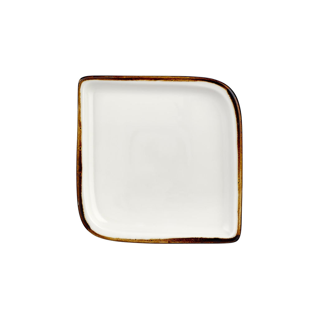 Turgla Gleam 11Inch  x 11Inch  Square Brown Vitrified Plate SKU: T-HAGLAR38KR-6