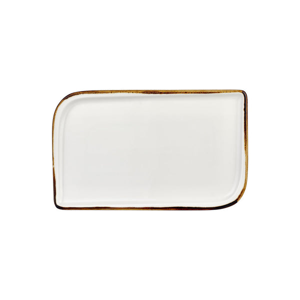 Turgla Gleam 13.75Inch  x 8.25Inch  x h:0Inch  Rectangular Brown Vitrified Platter SKU: T-HAGLAR40DT-6